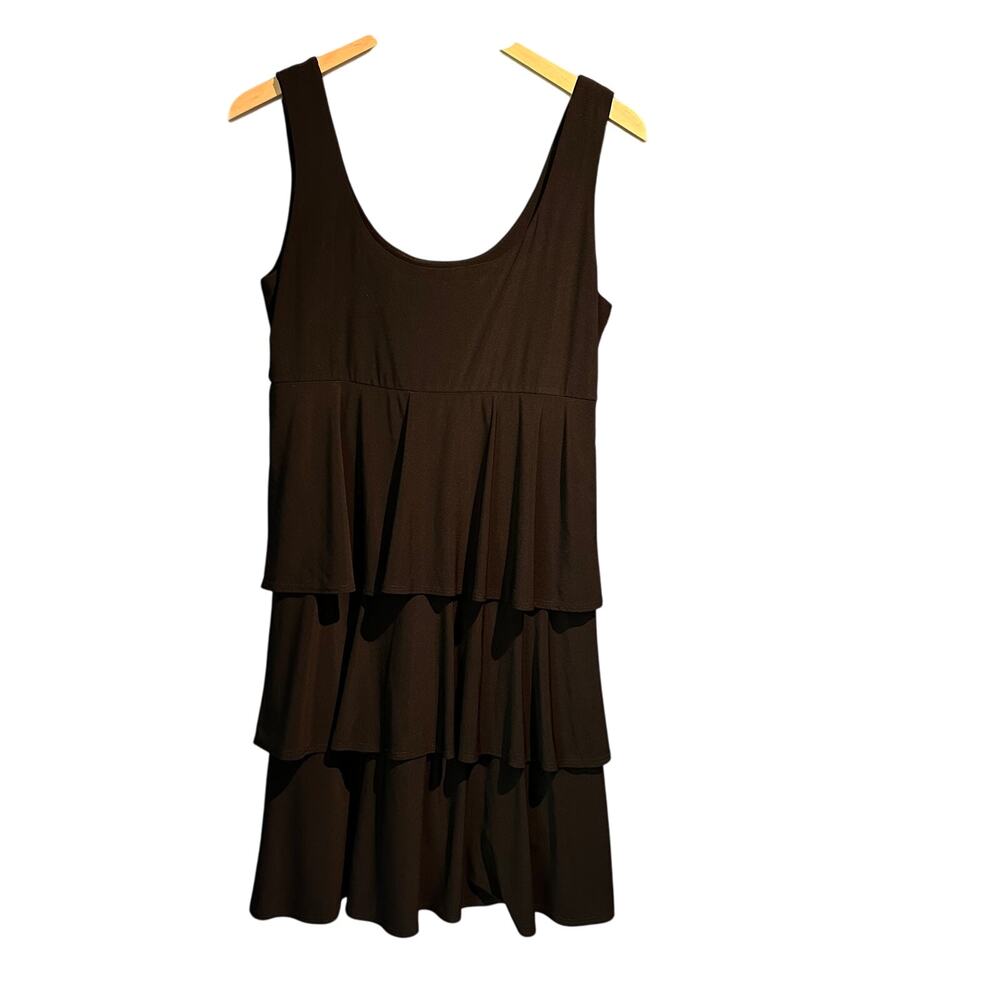 Tiana B. Size Small Tiered Ruffle Little Black Dress Graduation Minimalist